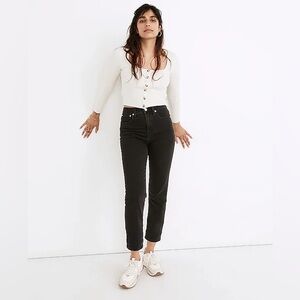 madewell classic straight jeans in lunar wash 🖤